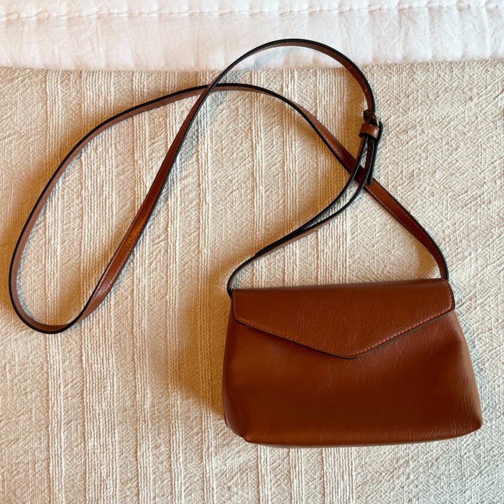 Brown Leather Crossbody Bag